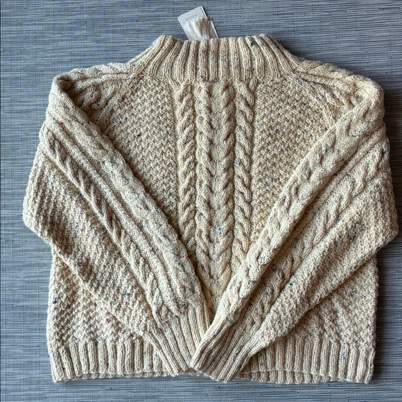 NWT Doen Serena Cable Sweater in Cream - Picture 7 of 8